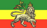 The flag used by Ethiopia during the reign of emperor Haile Selassie I is still used by Rastafarians today.